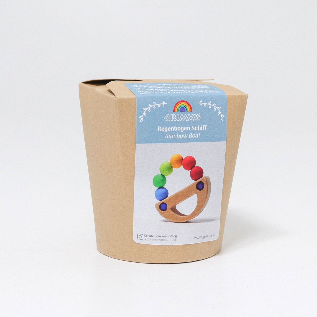 Rainbow Boat Grasping Toy | Baby’s First Wooden Toy