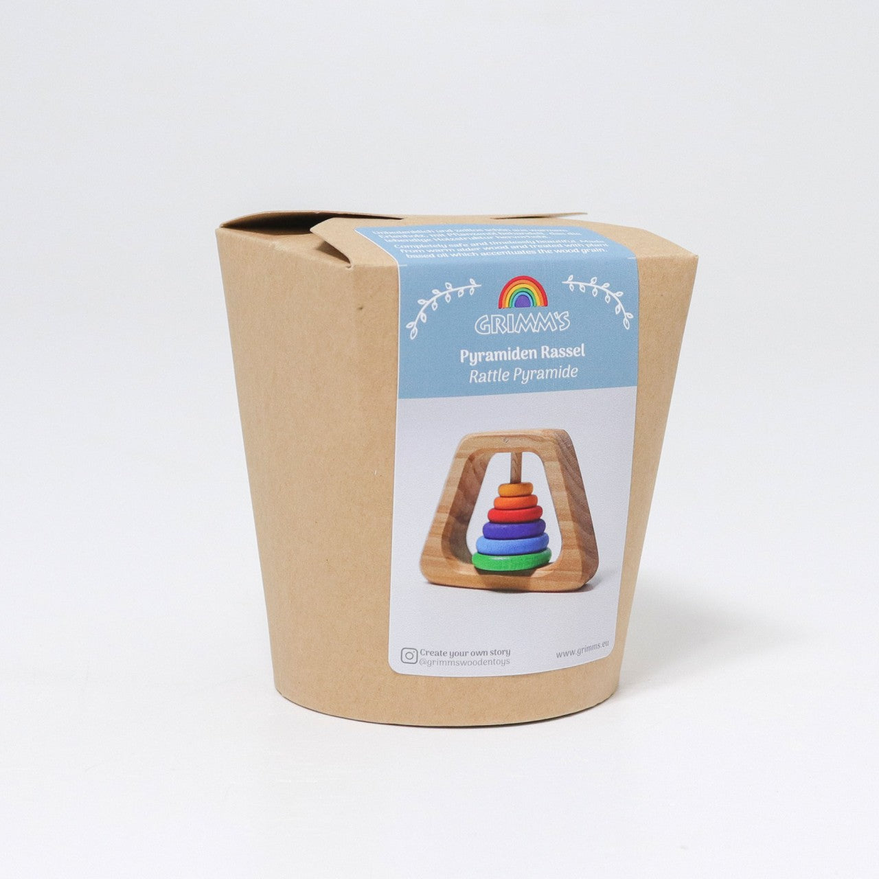 Pyramid Rattle & Grasping Toy | Baby’s First Wooden Toy