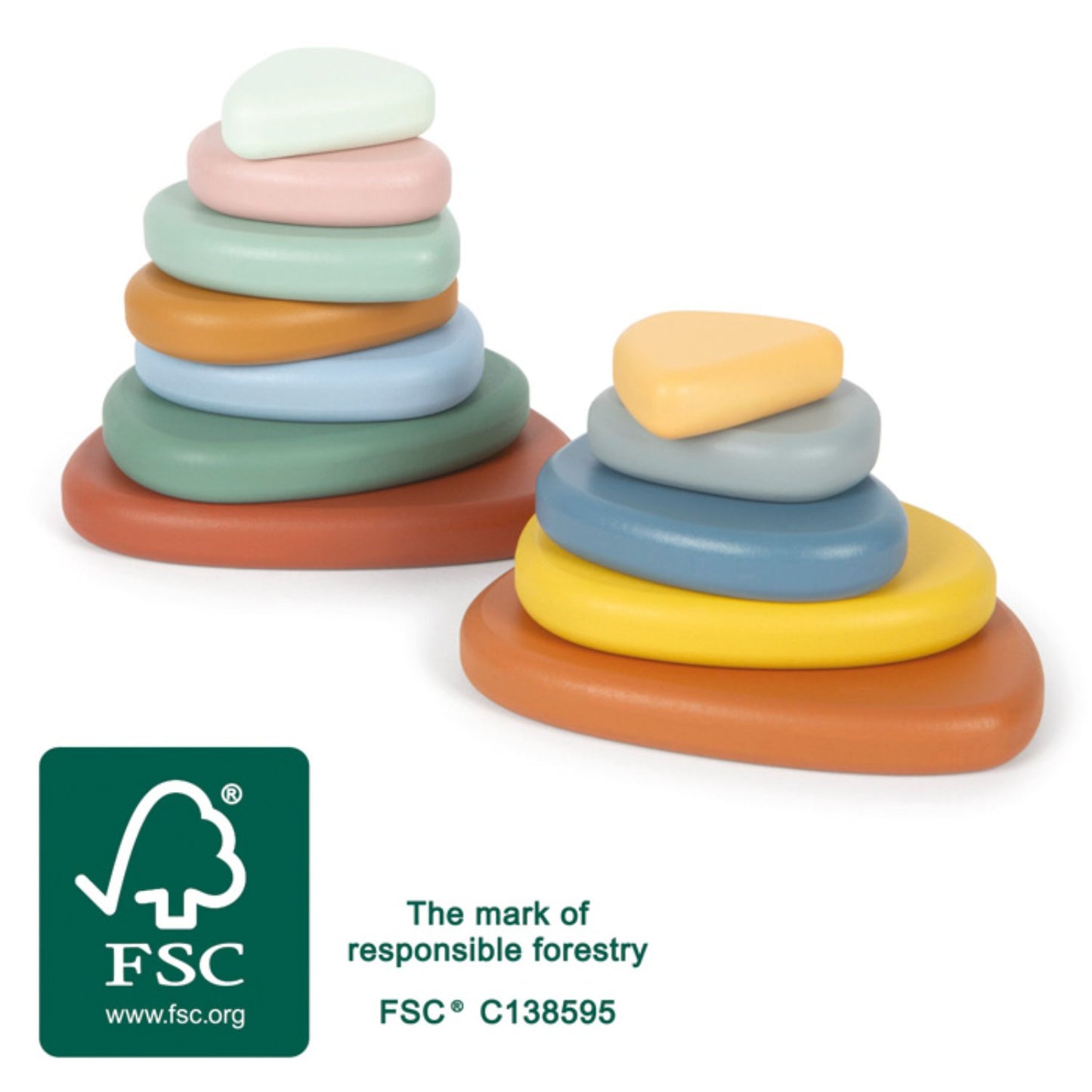 Montessori River Rocks Balance Game | Wooden Building Blocks