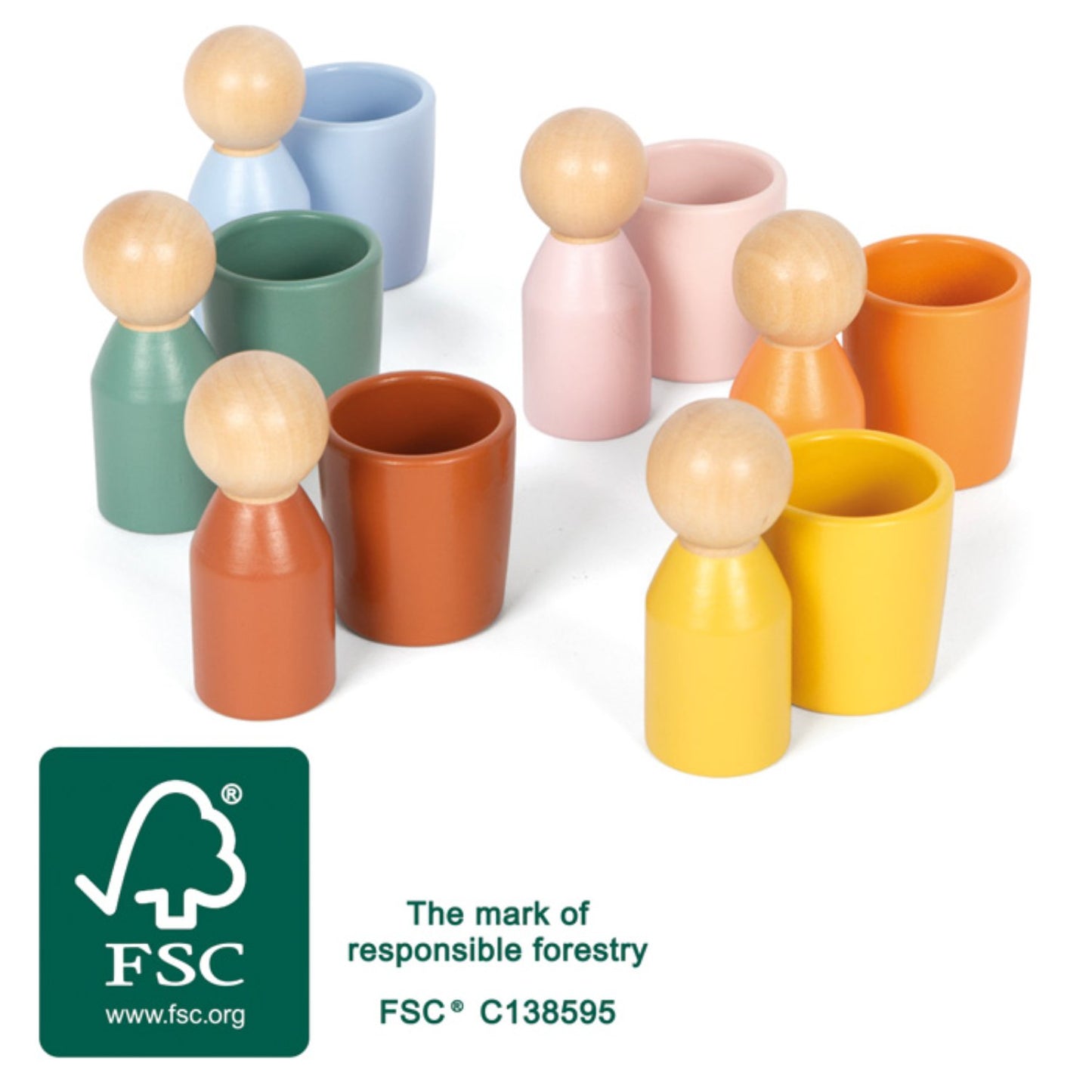 Montessori Sorting Beaker with Figures | Motor Skills Toy