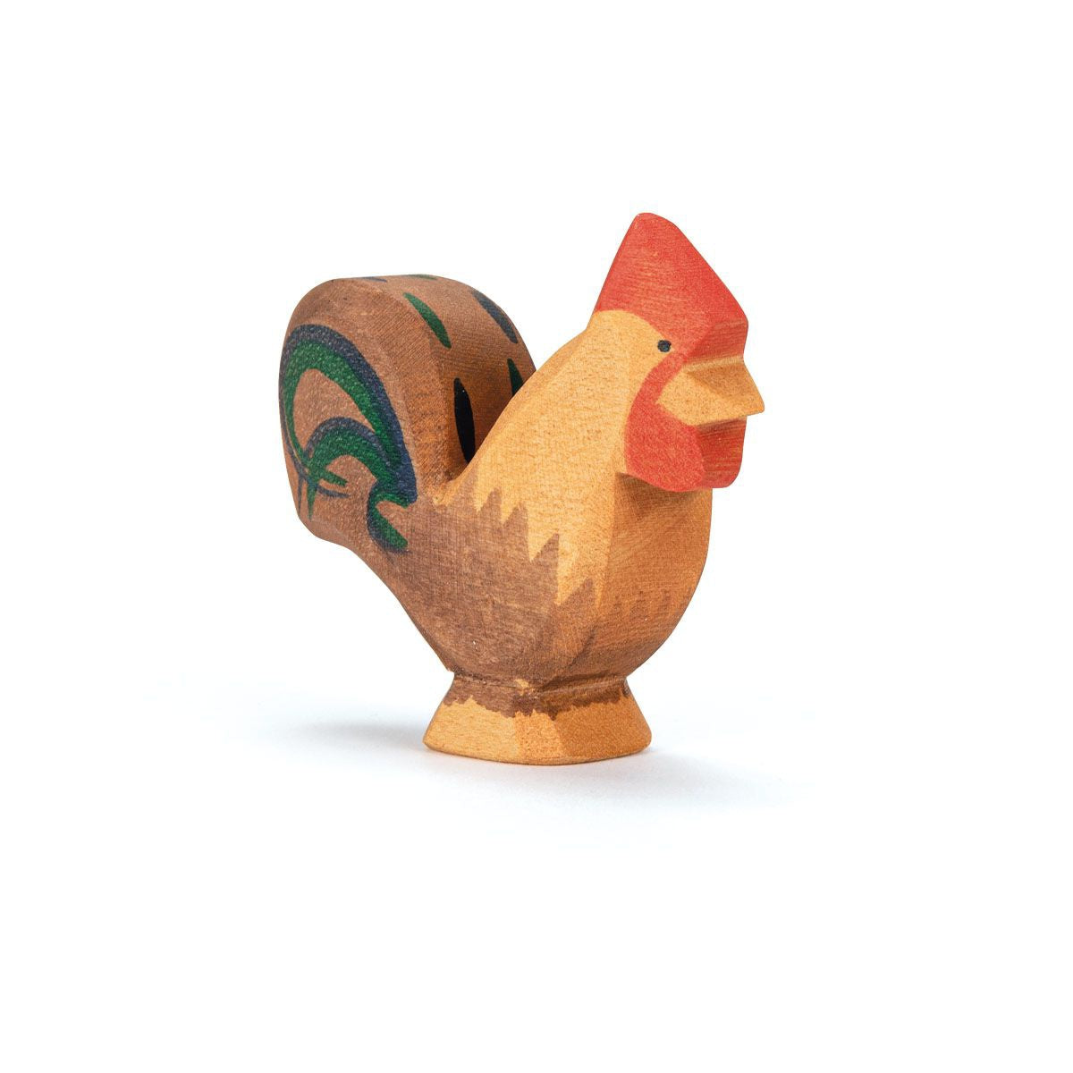 Brown Rooster | Farm Animal Figure | Wooden Toys for Kids
