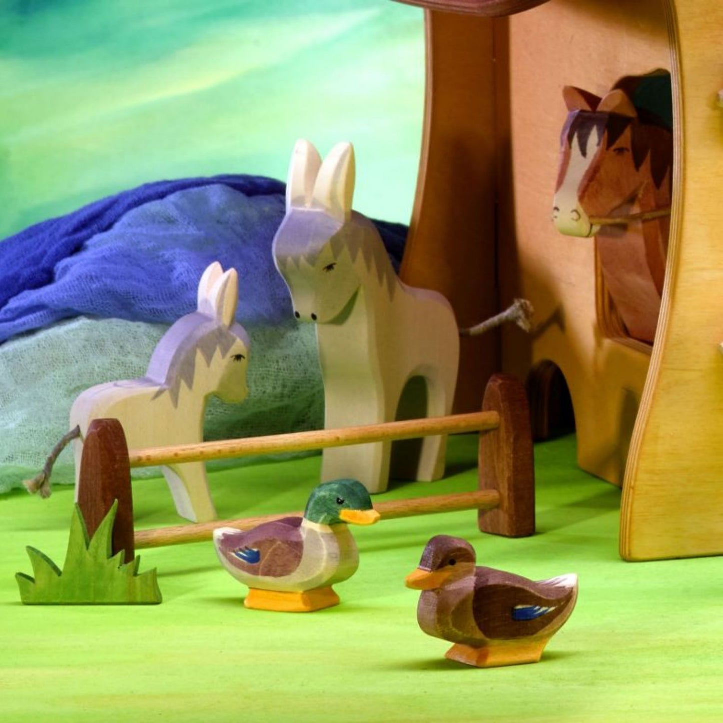 Sitting Duck | Farm Animal Figure | Wooden Toys for Kids