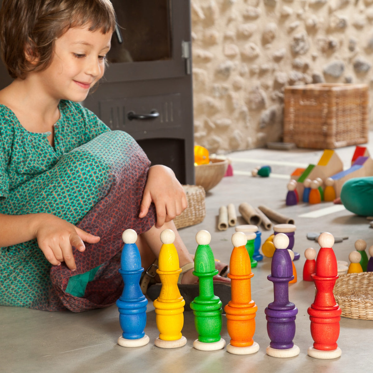 Nins, Mates & Coins | Loose Parts | Wooden Sorting & Stacking Toy
