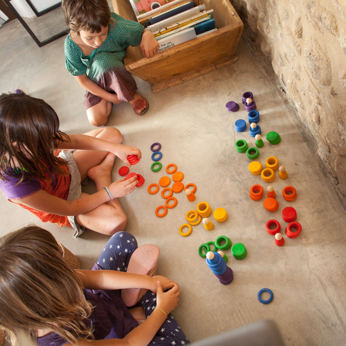 Nins, Rings & Coins | Loose Parts | Wooden Sorting & Stacking Toy