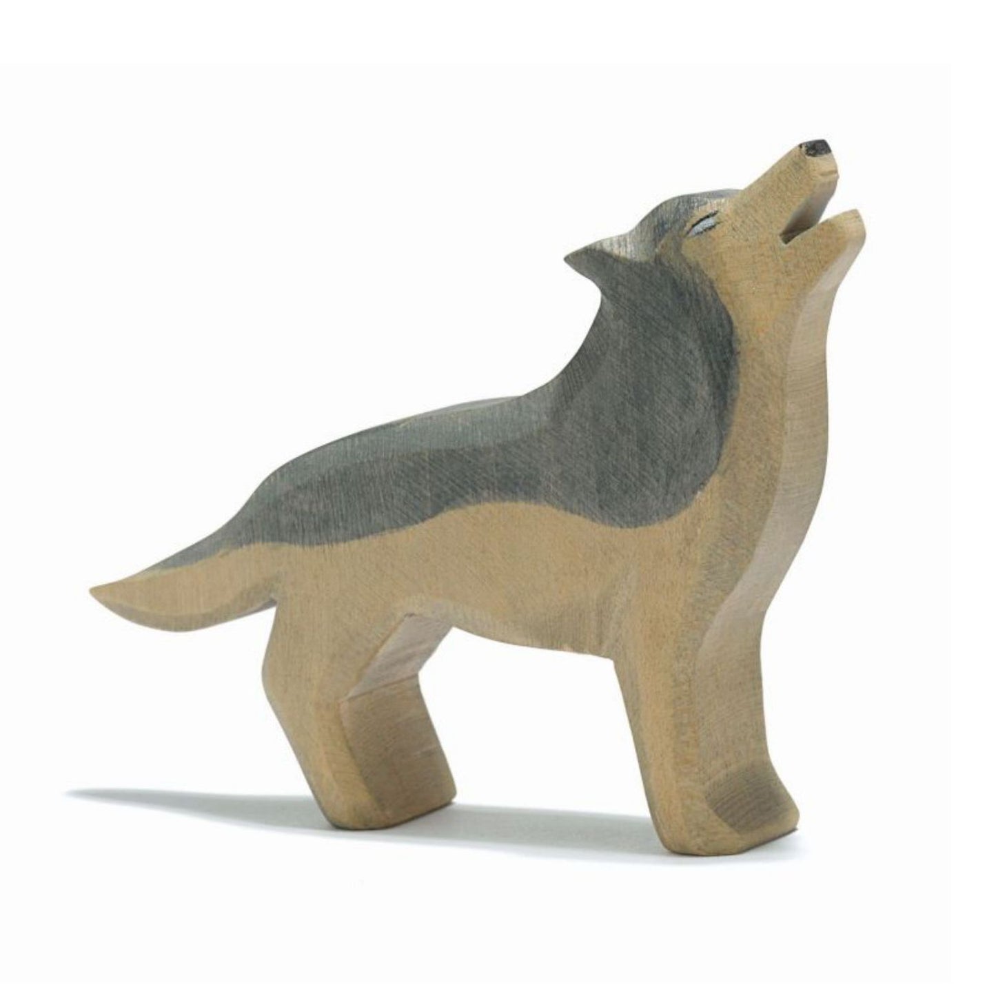 Howling Wolf | Woodland Animal Figure | Wooden Toys for Kids