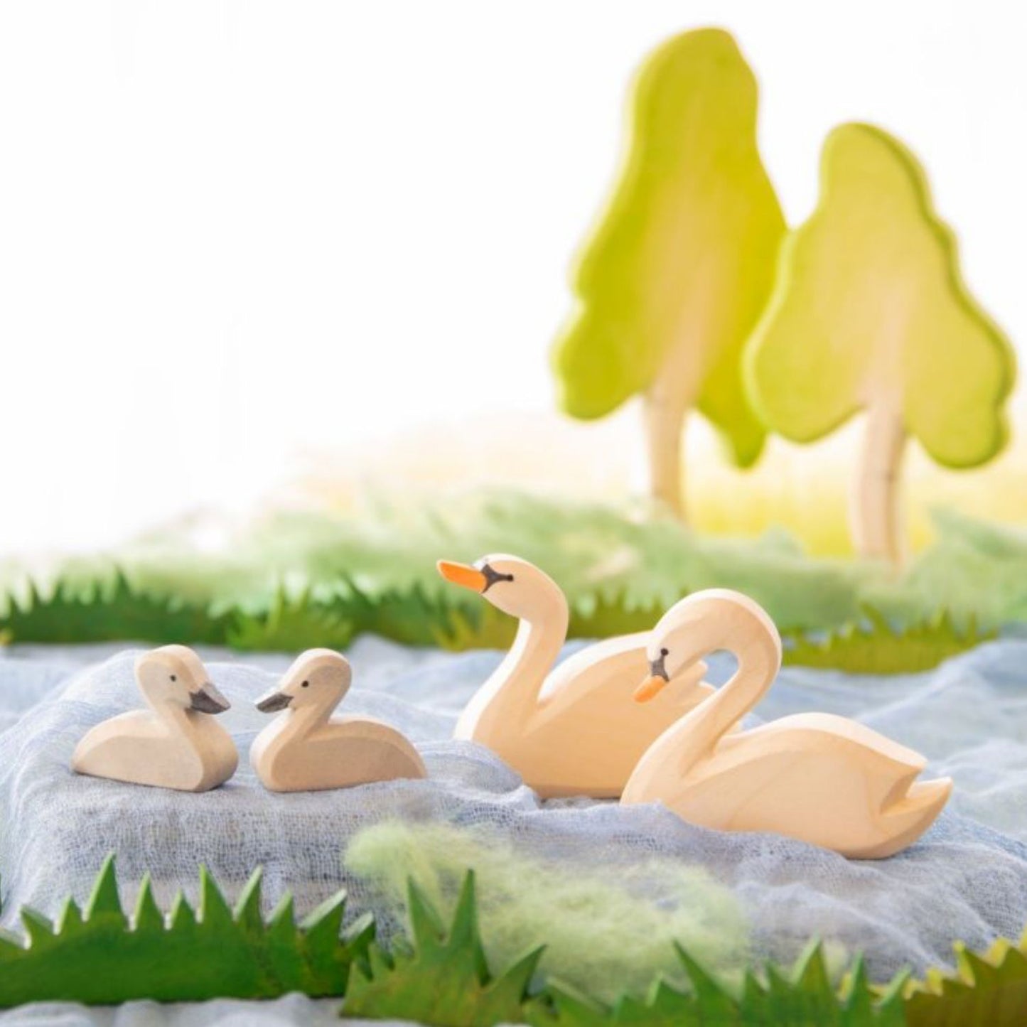 Swan | Farm Animal Figure | Wooden Toys for Kids