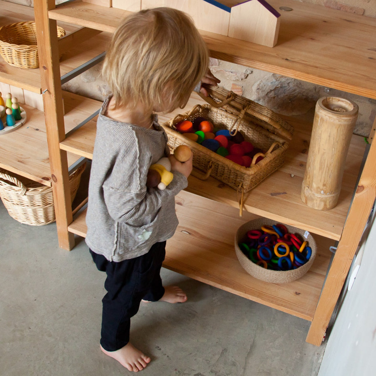 Round | Loose Parts | Wooden Sorting & Stacking Toy