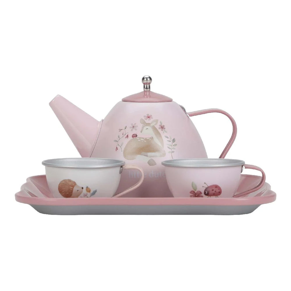 Tea Set Fairy Garden In Suitcase | Children’s Pretend Play Toy Tableware