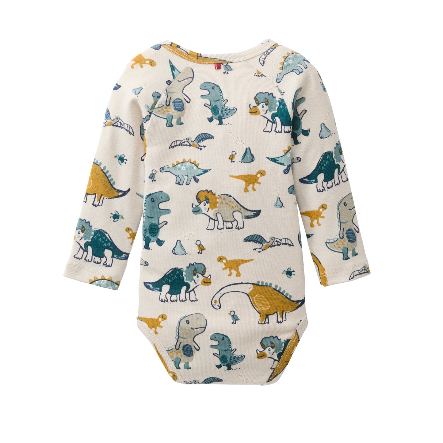 Dinosaurs | Long Sleeve Kimono Baby Bodysuit | GOTS Organic Cotton