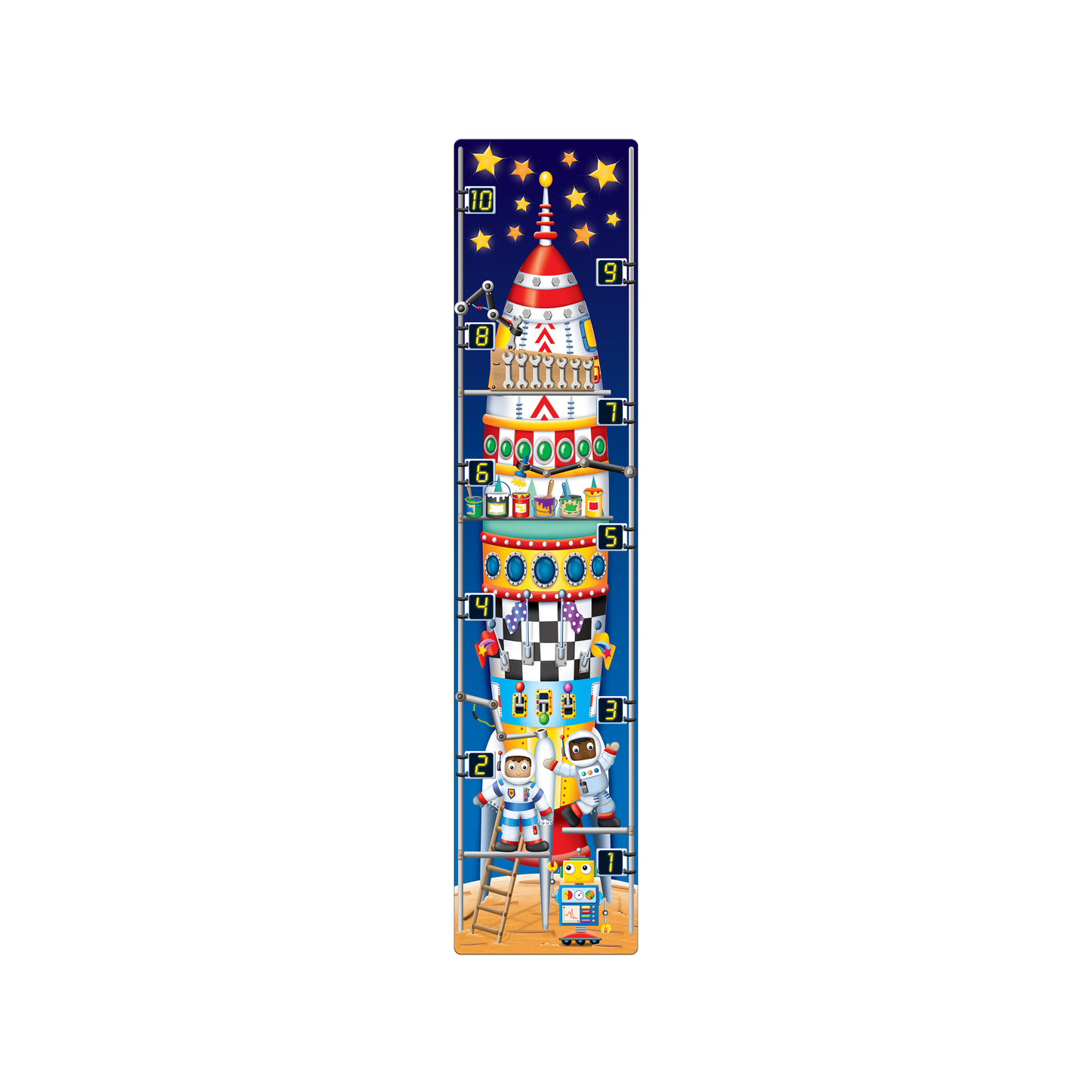 Long & Tall Puzzle - 123 Rocketship | Jigsaw Puzzle For Kids