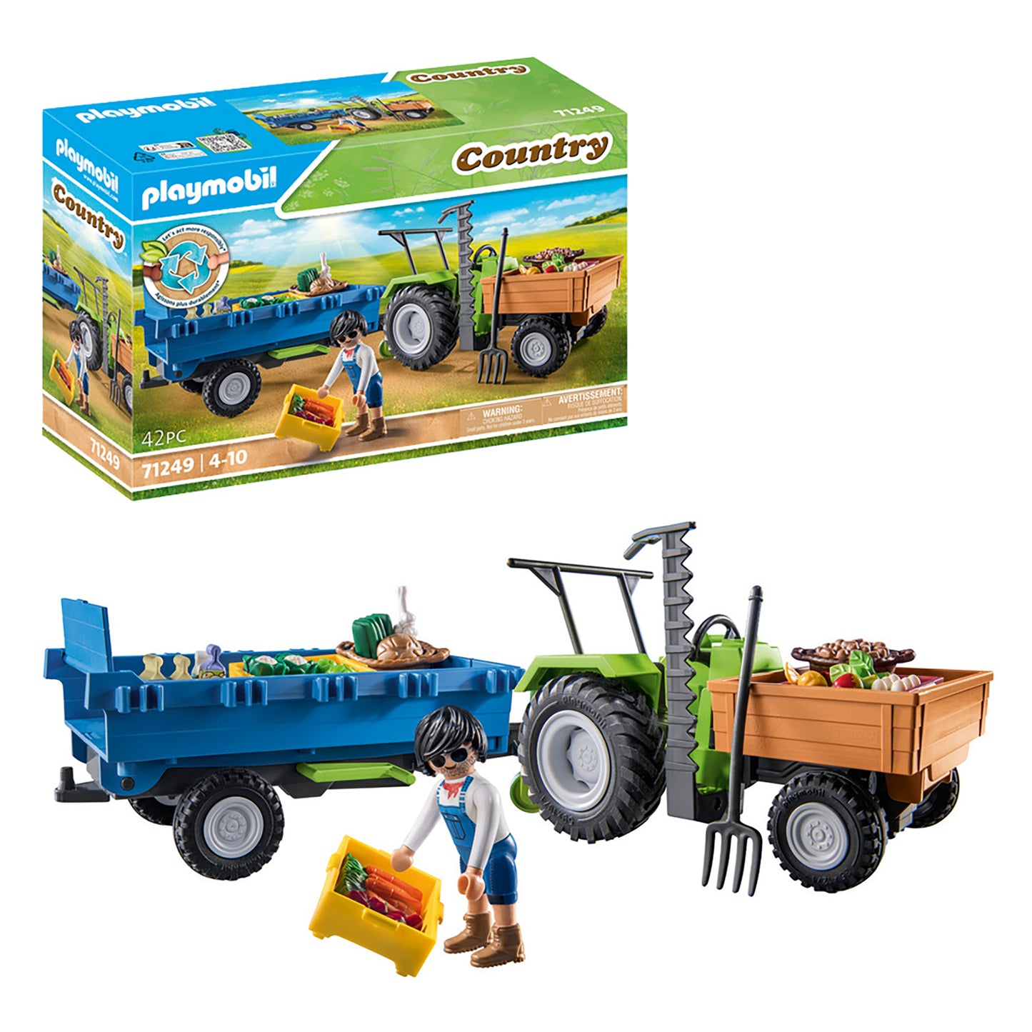 Tractor with Harvesting Trailer | Country | 4 - 11 Years