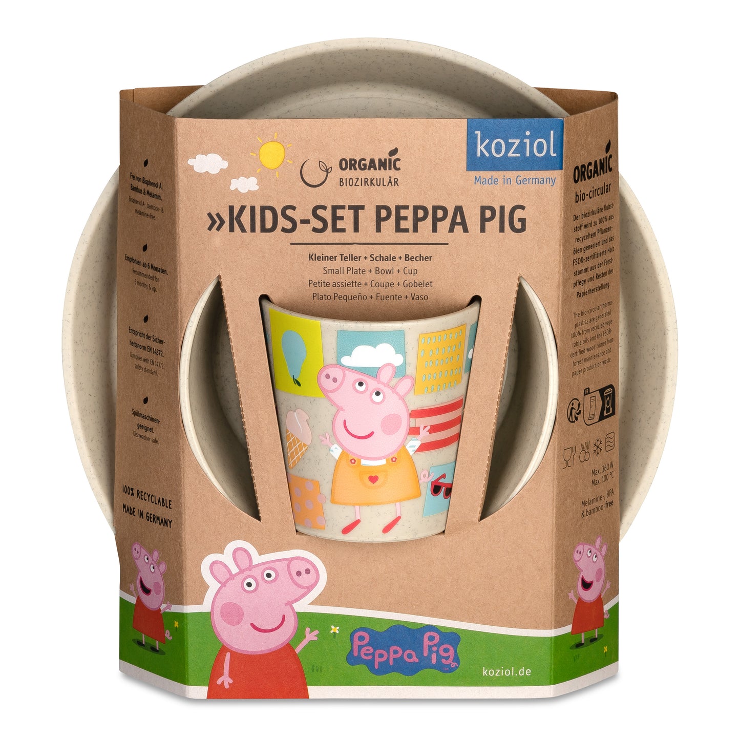 Peppa Pig | Dinnerware Set | Organic Bio-Circular | Made in Germany