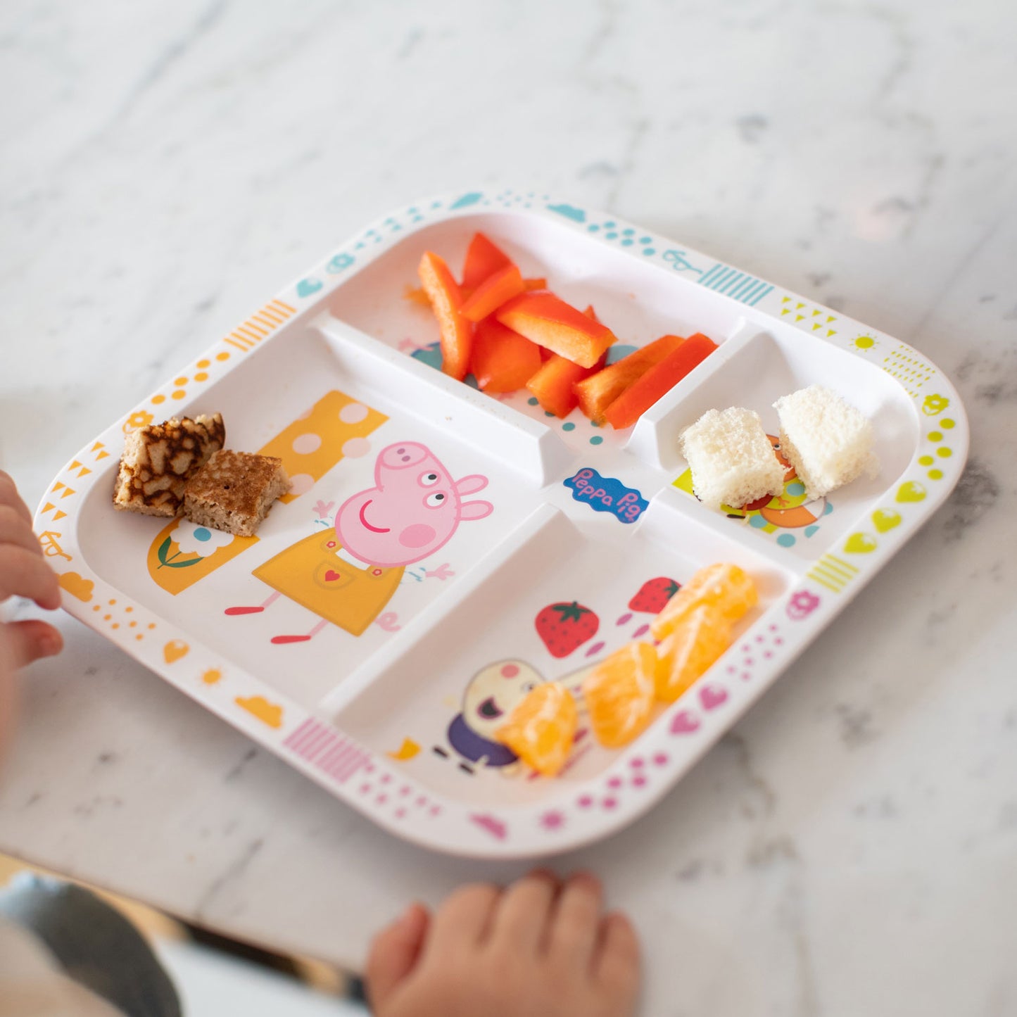Peppa Pig | Easy Eater Kids Plate + Dice | Organic Bio-Circular | Made in Germany