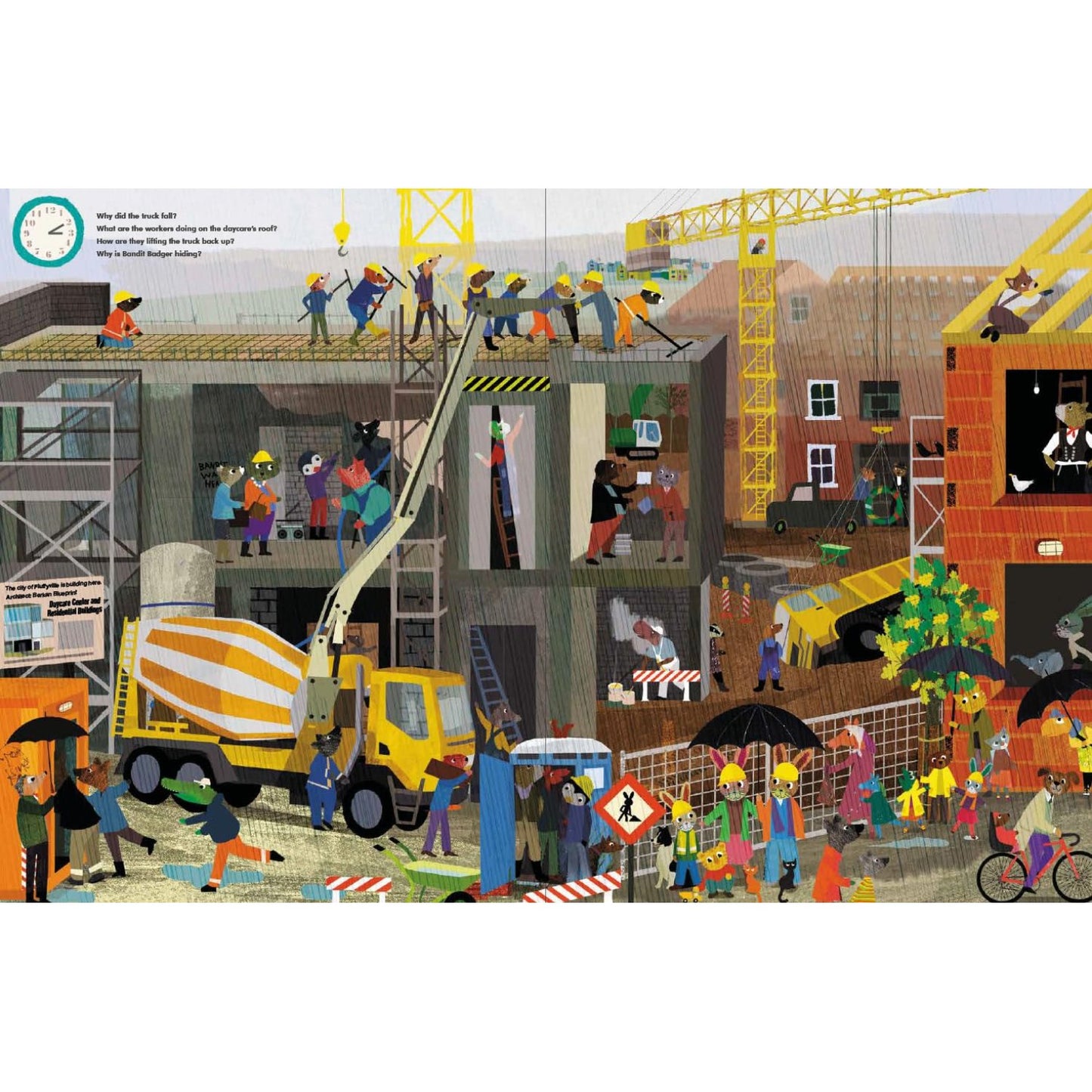 A Day on Fluffyville Construction Site: A Look-And-Find-Book | Board Book | Children’s Book