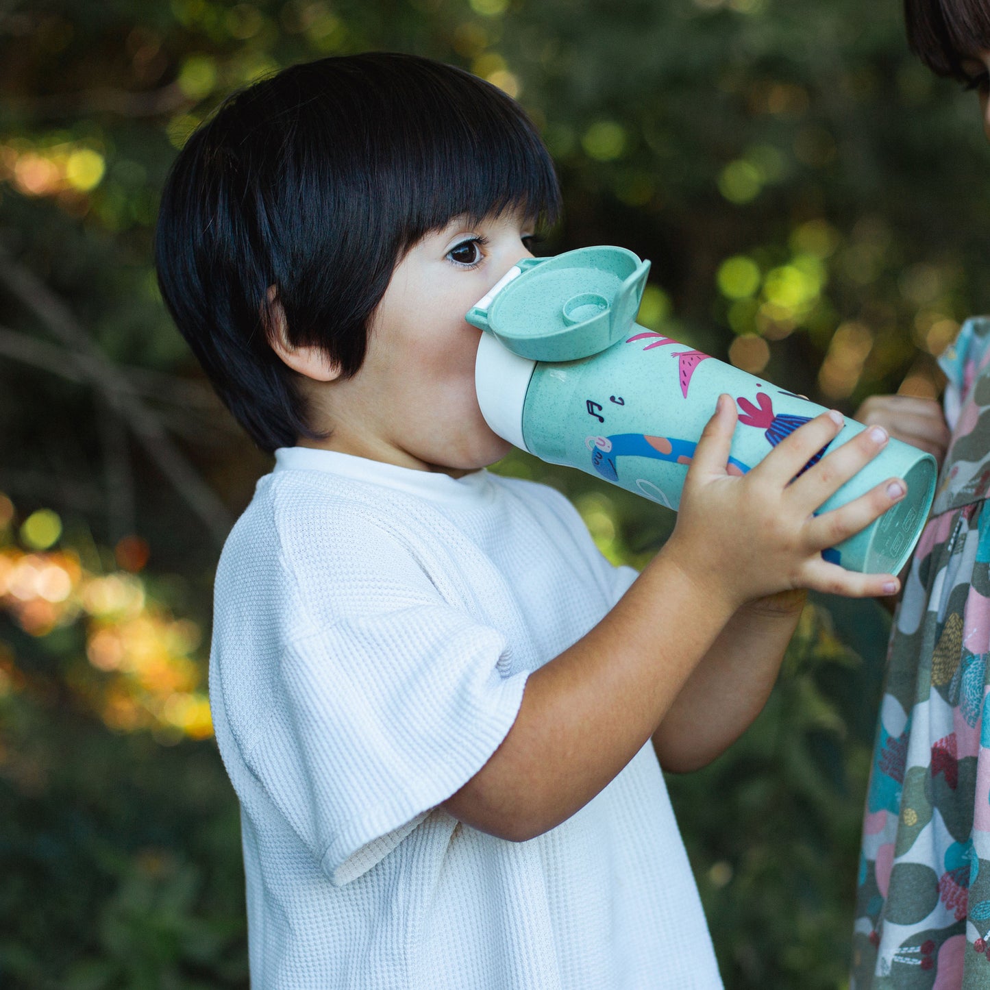 Rex | Kids Water Bottle - Organic Sage Green | 500 ml | Organic Bio-Circular | Made in Germany