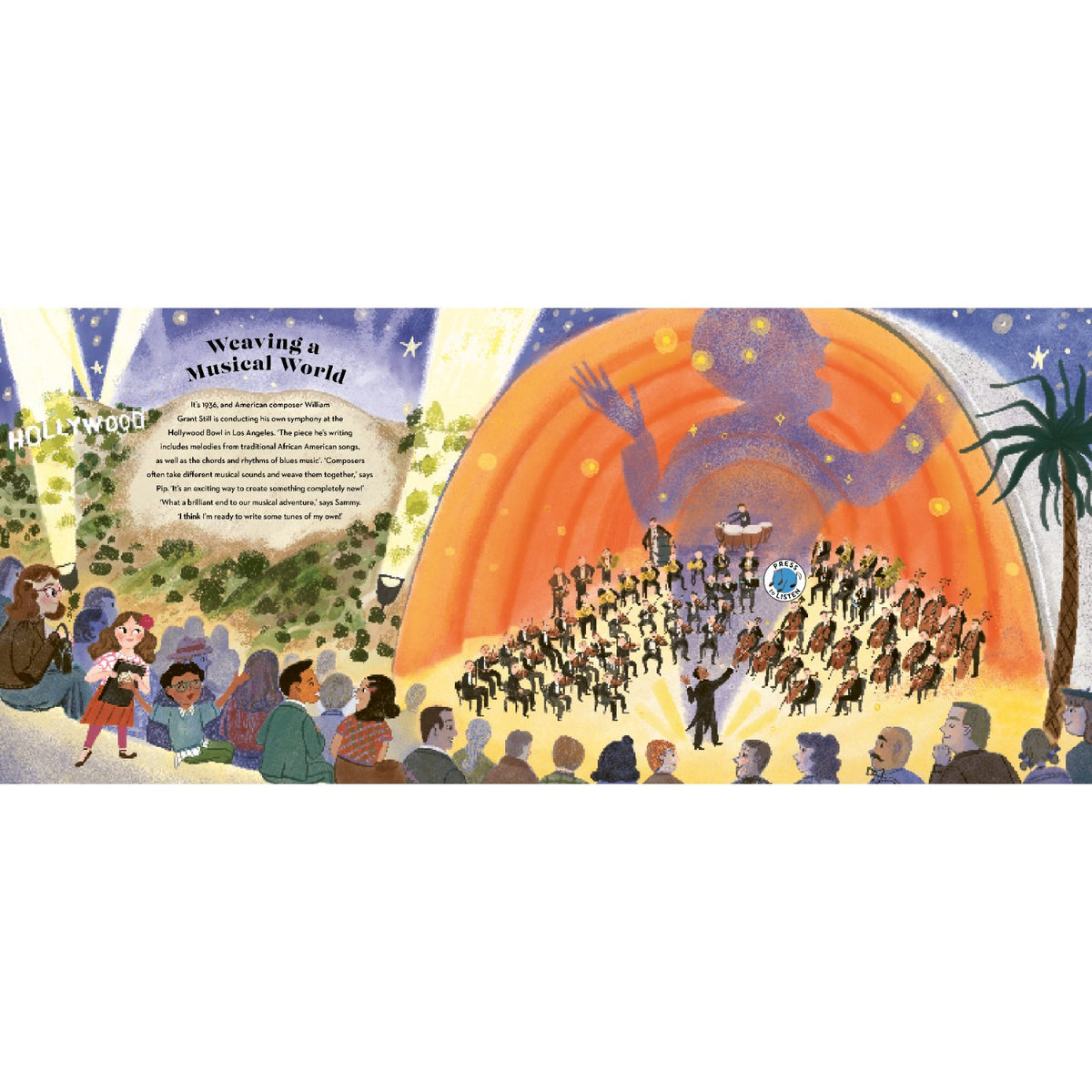 Sample pages (6) from 'Listen to the Music: The Composers' by Mary Richards and Skylar White - preschool novelty book
