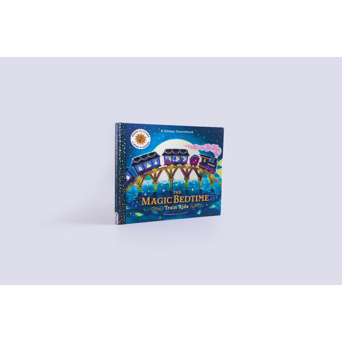 Sample pages (7) from 'Sleepy Soundbook: The Magic Bedtime Train Ride' by Lauren Degraaf - preschool hardcover