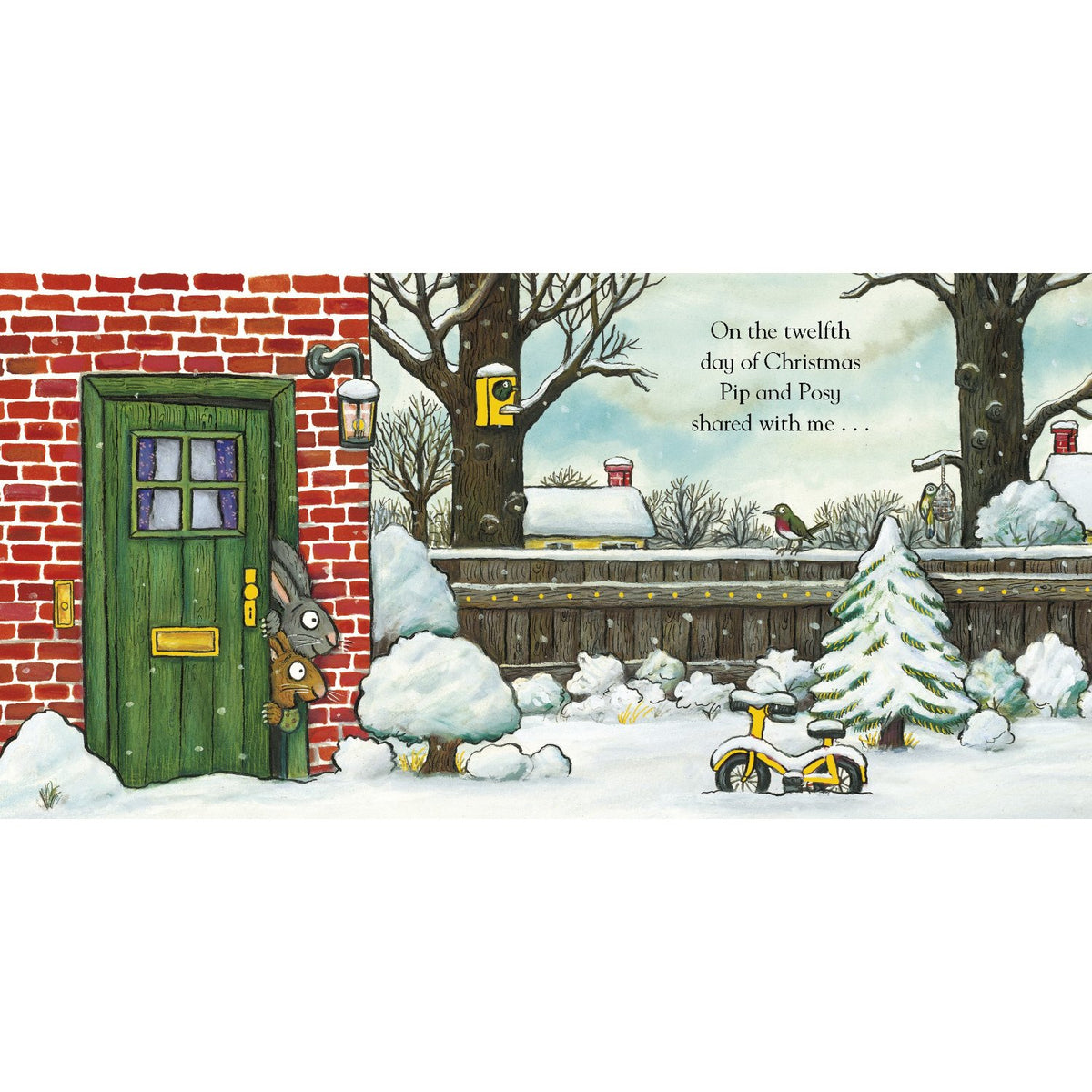 Sample pages (6) from 'Pip and Posy: The 12 Days of Christmas' by Jennifer Renn and Axel Scheffler - toddler board book
