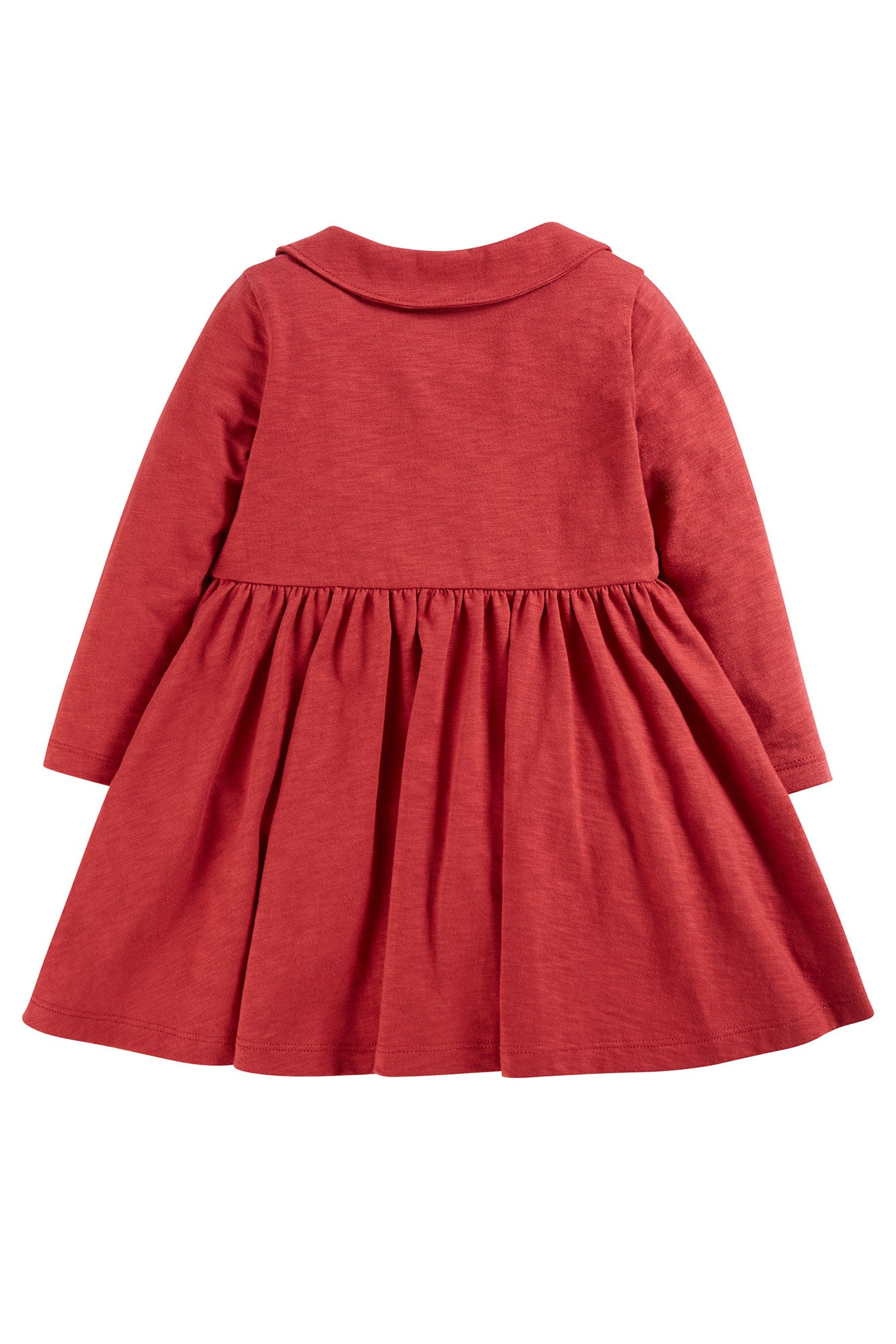 Rosehip Pink - Flowers | Marisa Dress | Long Sleeve Dress | GOTS Organic Cotton
