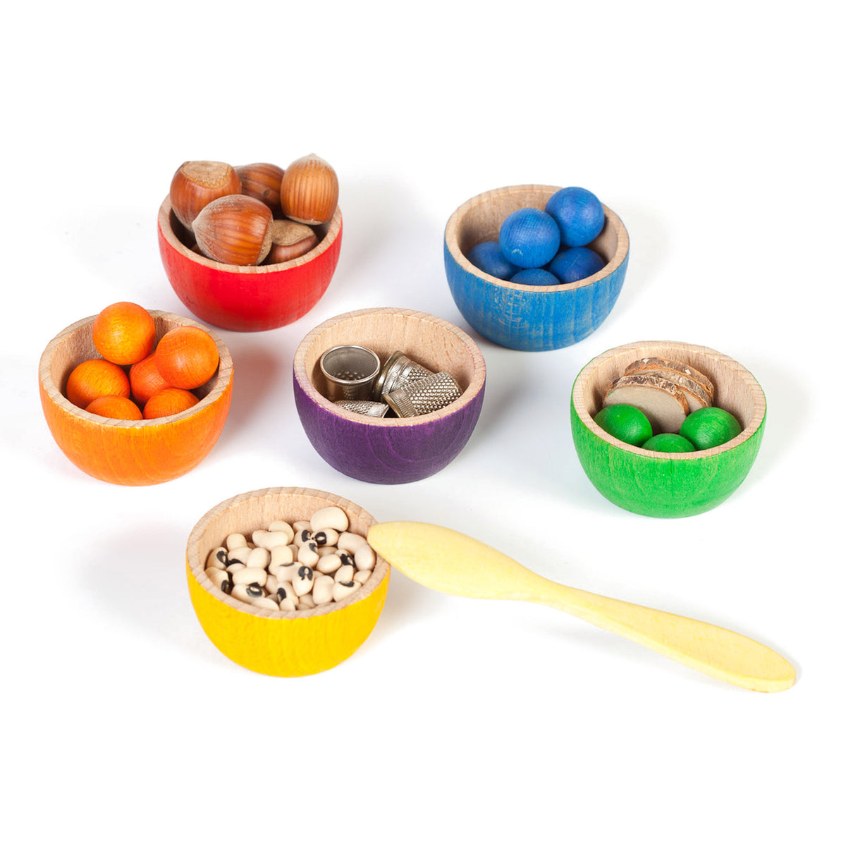 Bowls & Marbles | Wooden Toys for Kids | Open-Ended Play Set