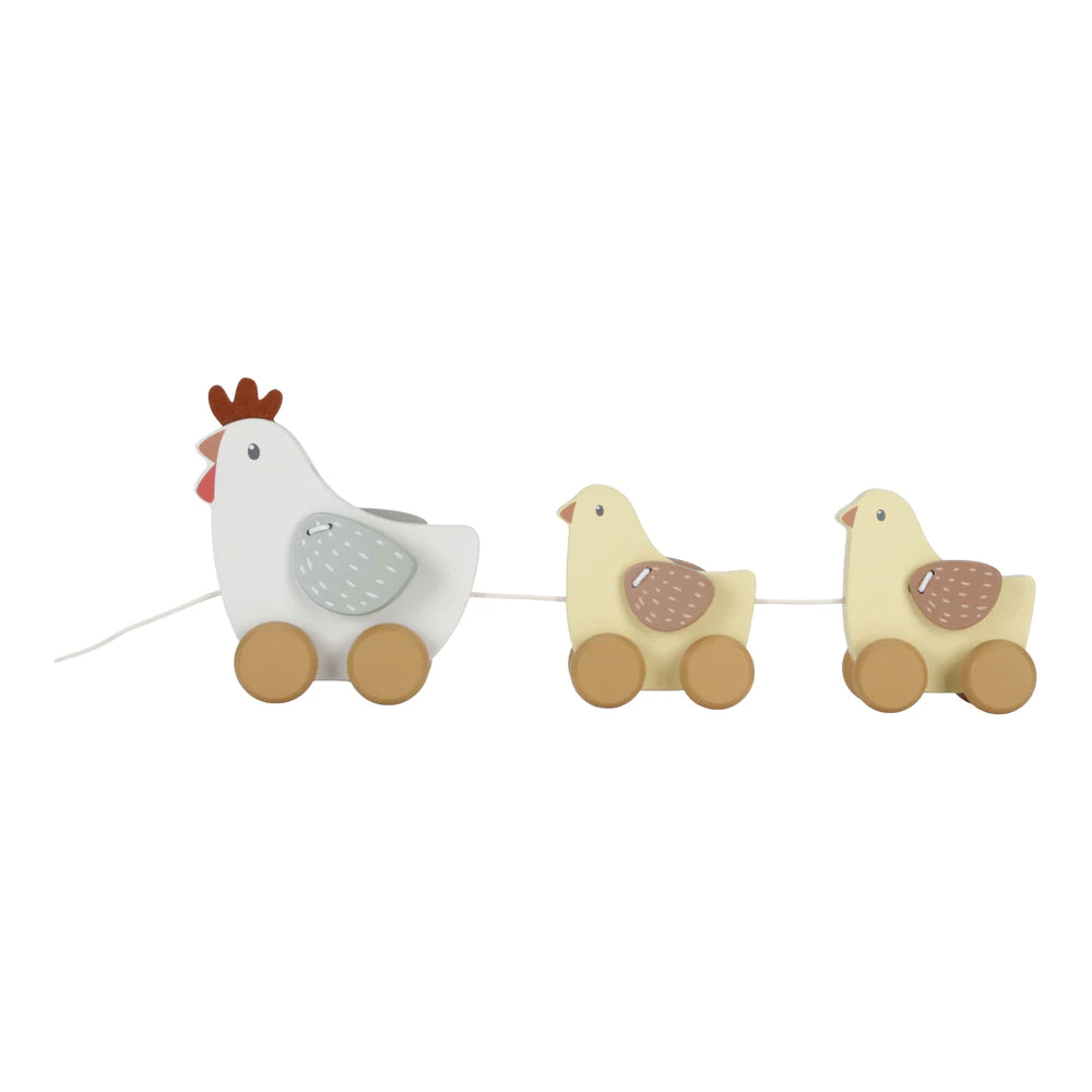 Pull-Along Chickens | Wooden Toddler Activity Toy
