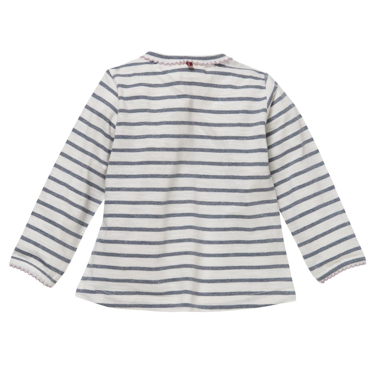 Bird Applique | Striped | Long Sleeve Kids Top | GOTS Organic Cotton