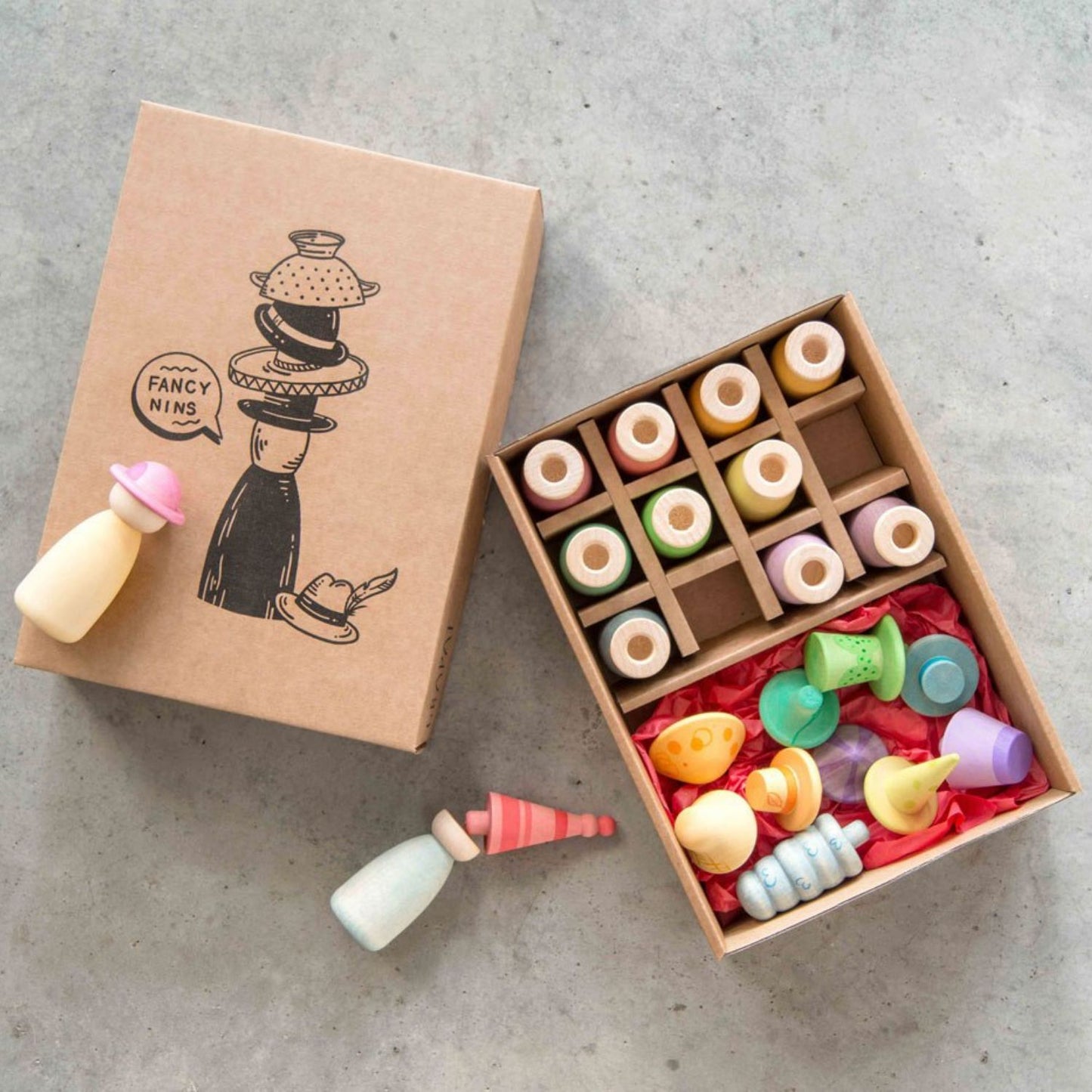 Fancy Nins | Wooden Toys for Kids | Open-Ended Play Set