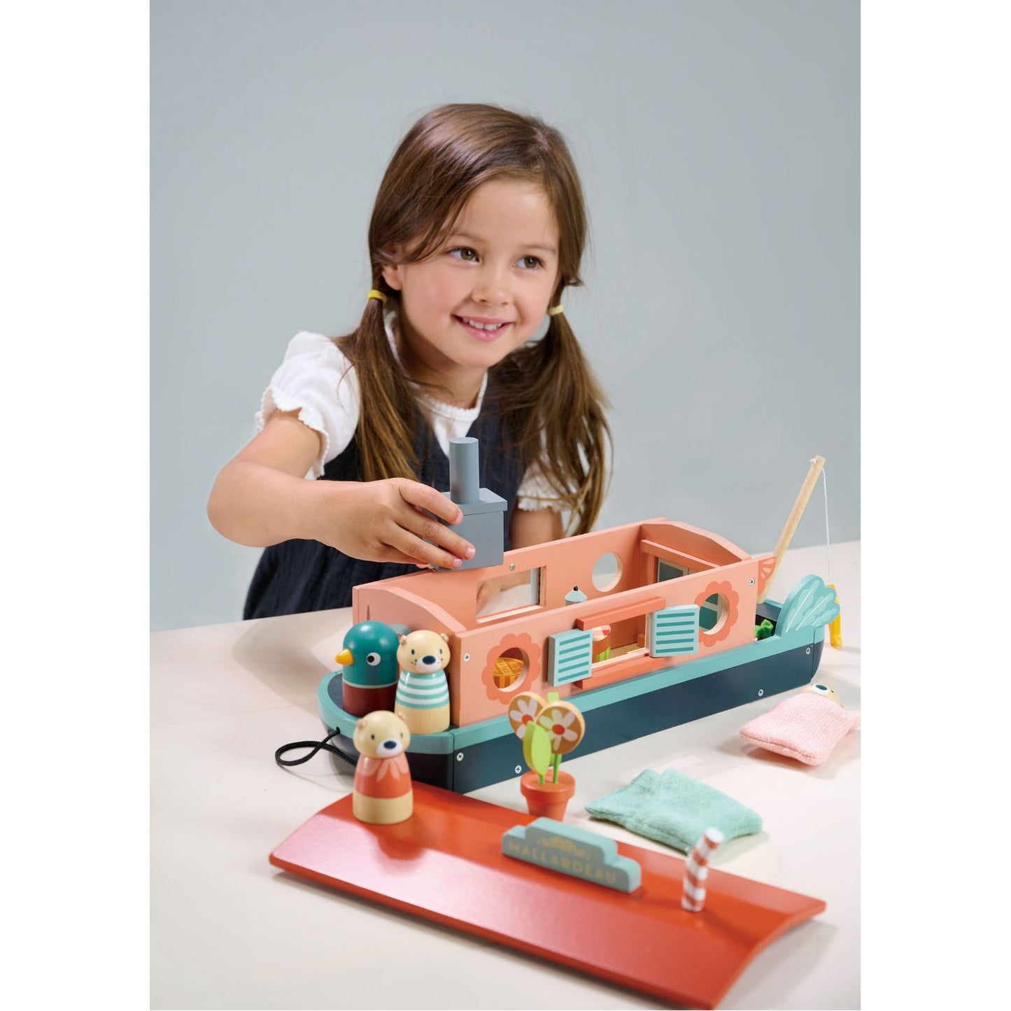 Little Otter Canal Boat | Wooden Toy Play Set For Kids