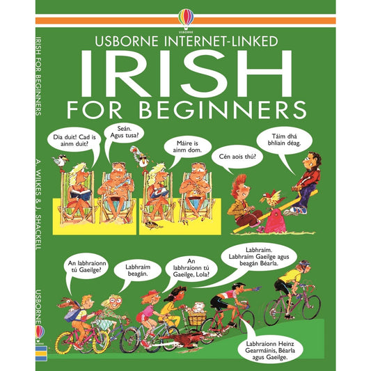 Irish for Beginners | Paperback | Children's Book | Usborne | Book Cover | BeoVERDE Ireland