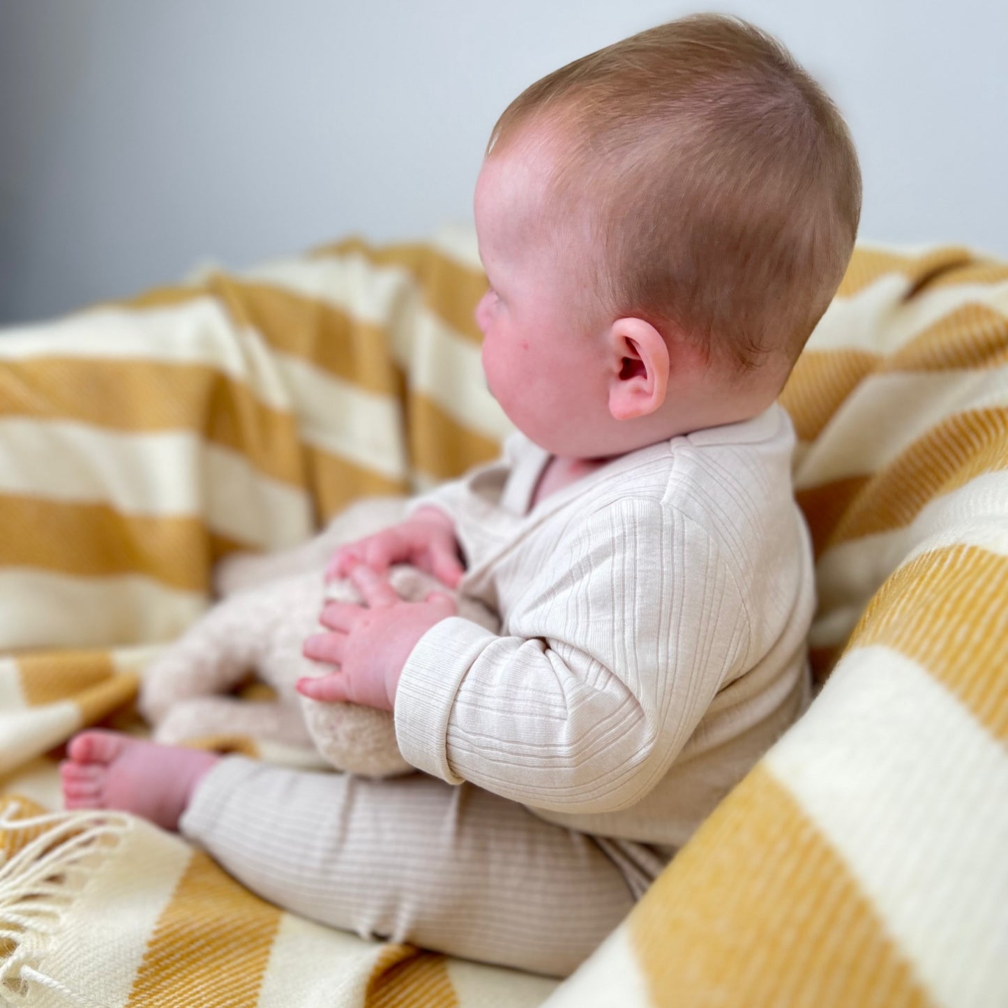 Playful Gold | Pure Wool Children's Blanket | Made in Downings, Co. Donegal