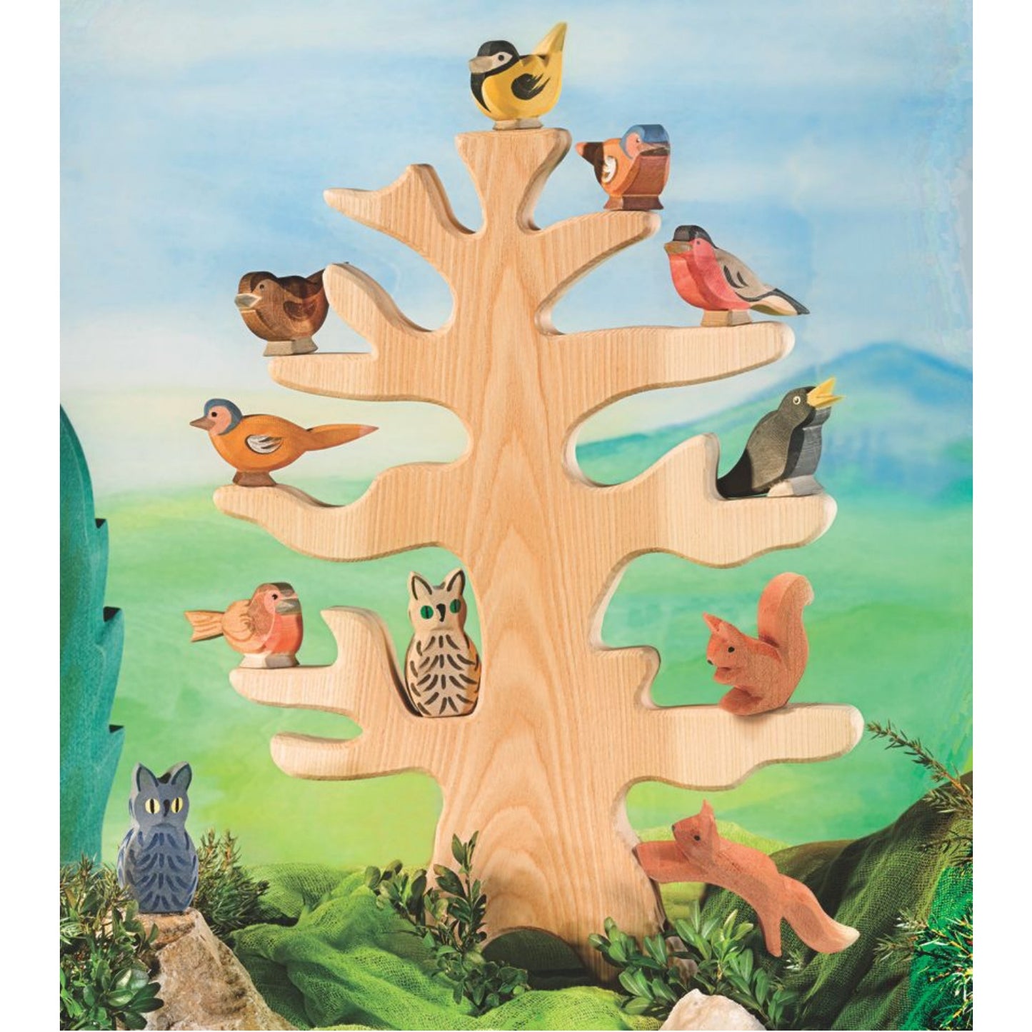 Blackbird | Woodland Animal Figure | Wooden Toys for Kids