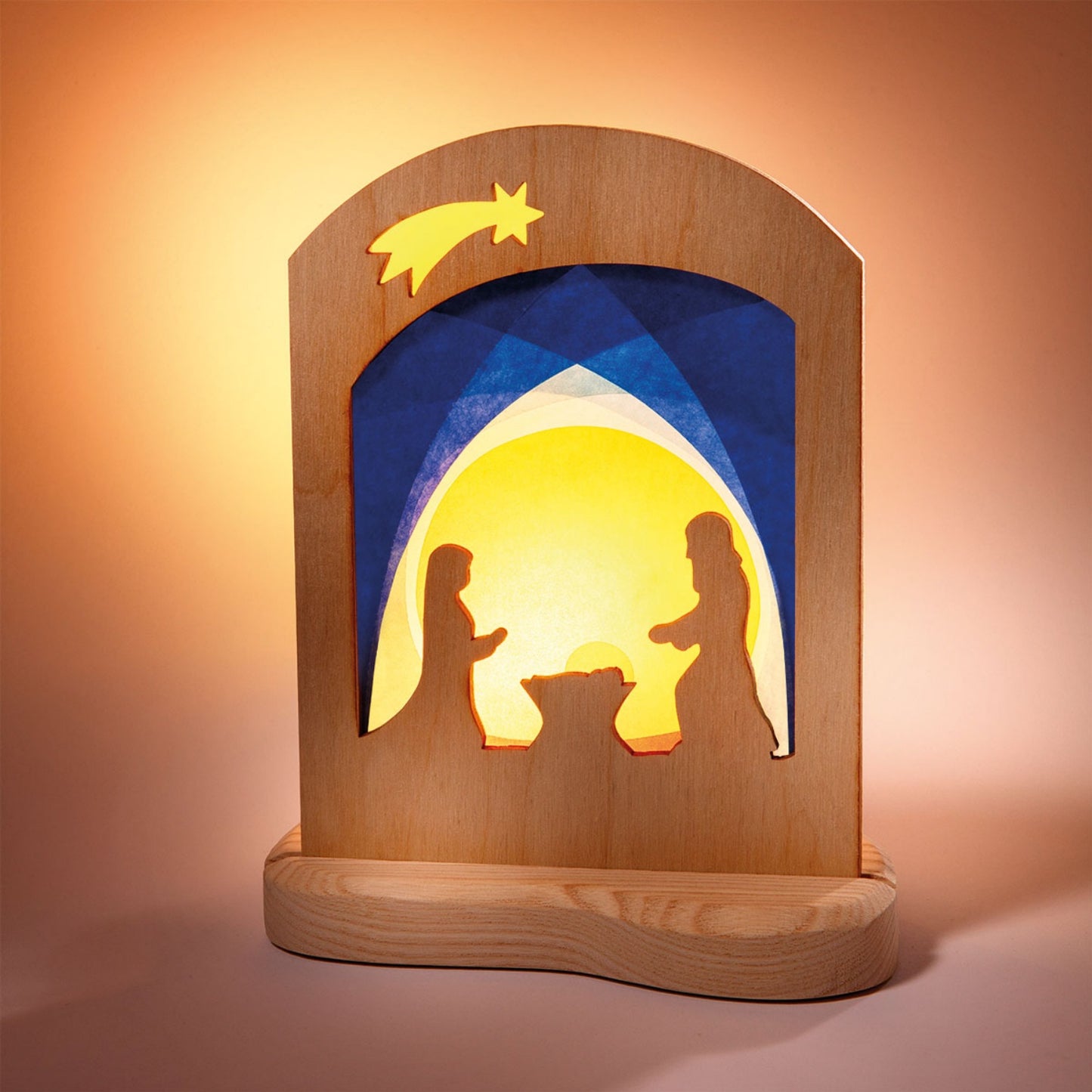 Colour Silhouette Holy Family | Wooden Home & Seasonal Decoration