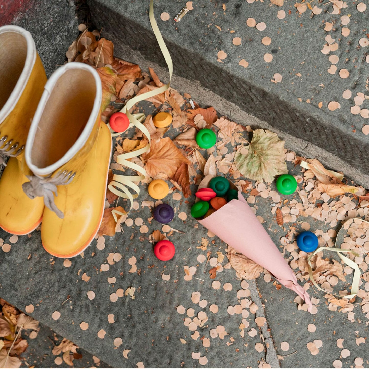 Mandala Rainbow Flowers | 36 Pieces | Wooden Toys for Kids | Open-Ended Play