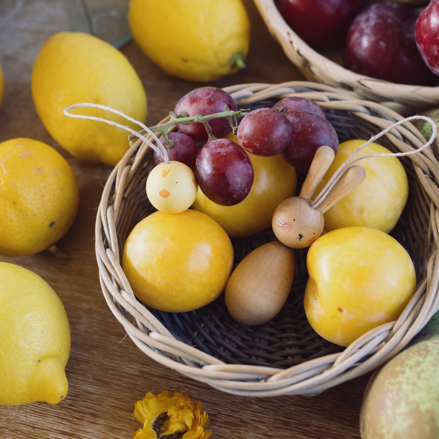 Hop and Peep | Set of 2 Hand-Crafted Wooden Easter Decorations | Wooden Home & Seasonal Decorations