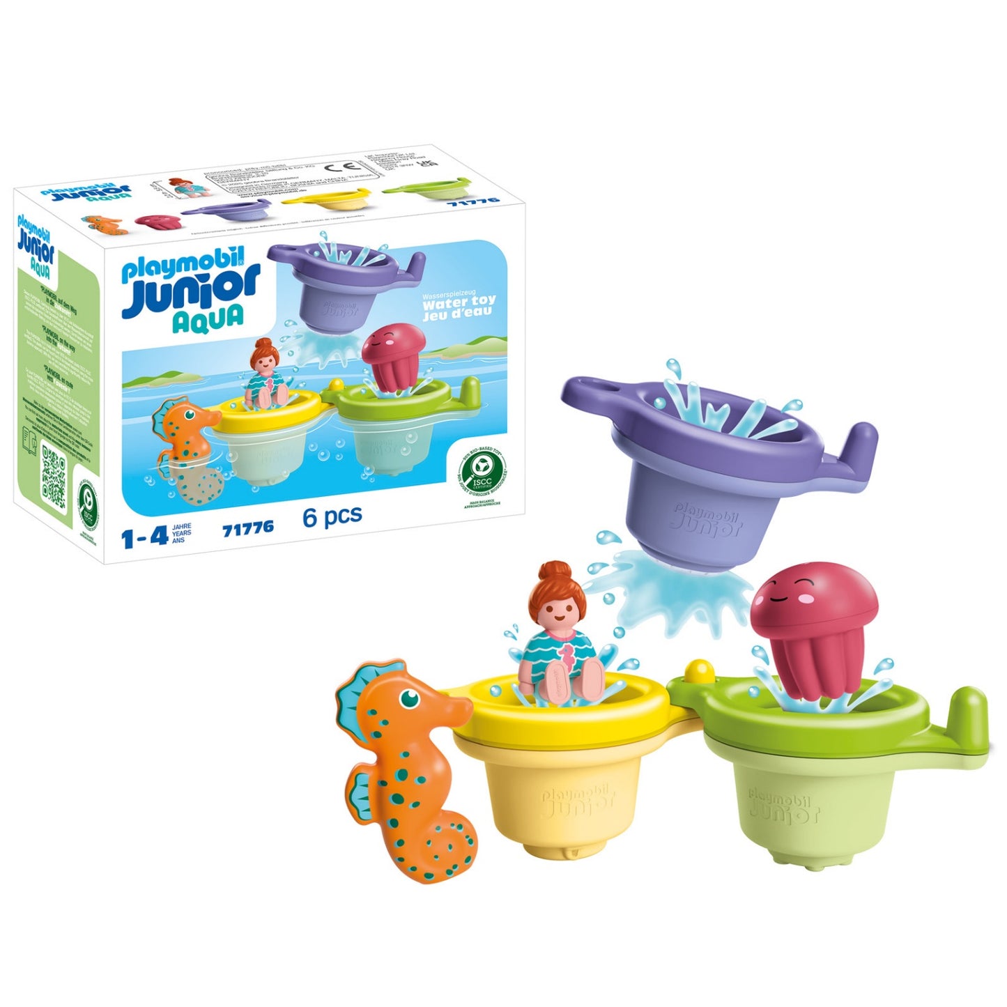 Floating Cups with Water Fun | Junior Aqua | Bath Toys | 1 - 4 Years