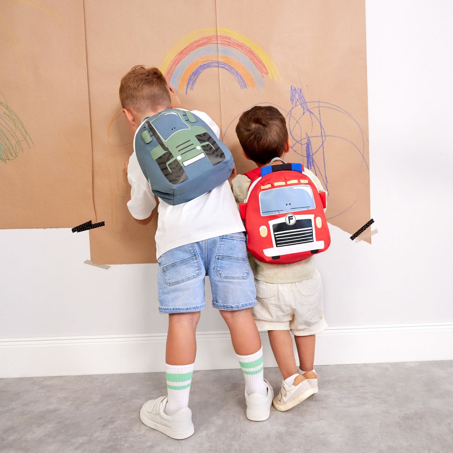 Tiny Drivers Fire Engine | Mini Backpack | Kid's Backpack for Creche, Nursery & School