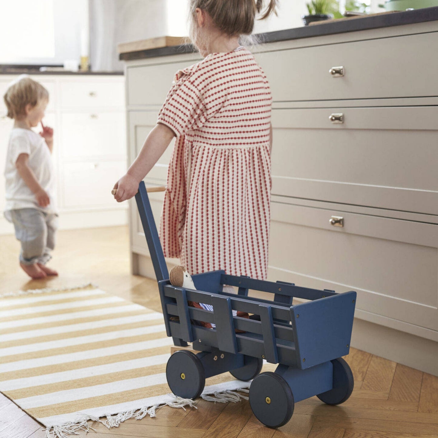 Doll Wagon - Blue | Carl Larsson Collection | Wooden Pretend Play Toy