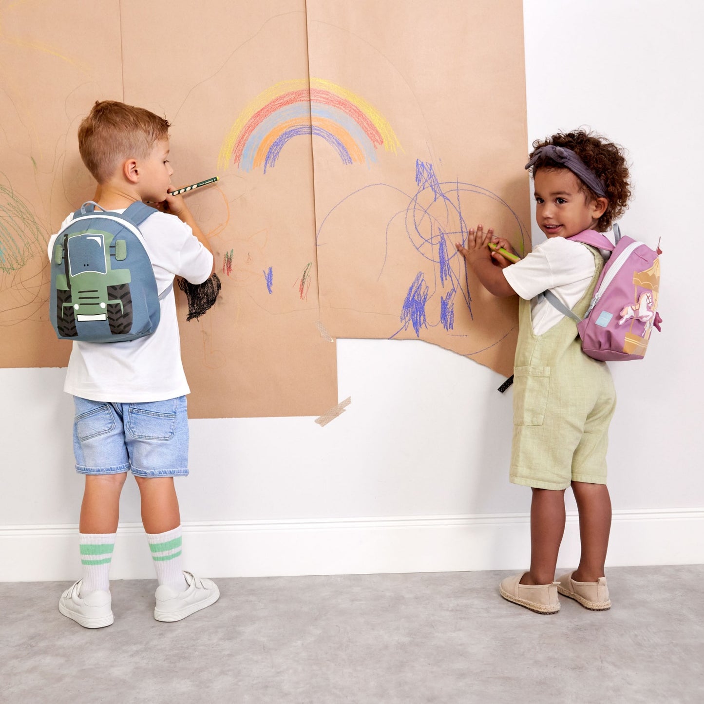 Tiny Drivers Carousel | Mini Backpack | Kid's Backpack for Creche, Nursery & School