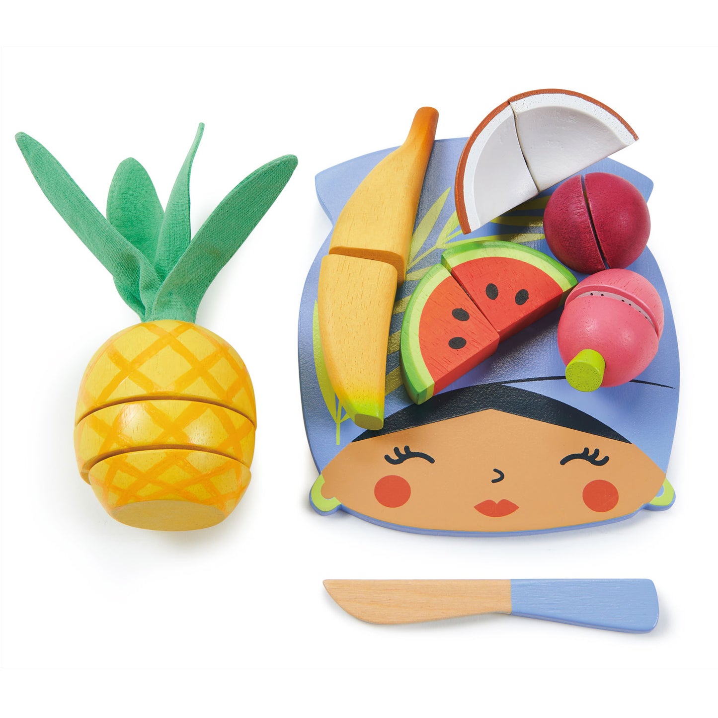 Tropical Fruit Chopping Board | Wooden Play Food & Kitchen Toy