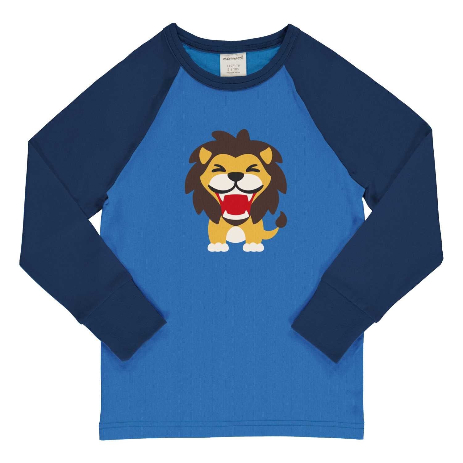 Lion Long Sleeve Raglan Top Pick Mix GOTS Organic Cotton