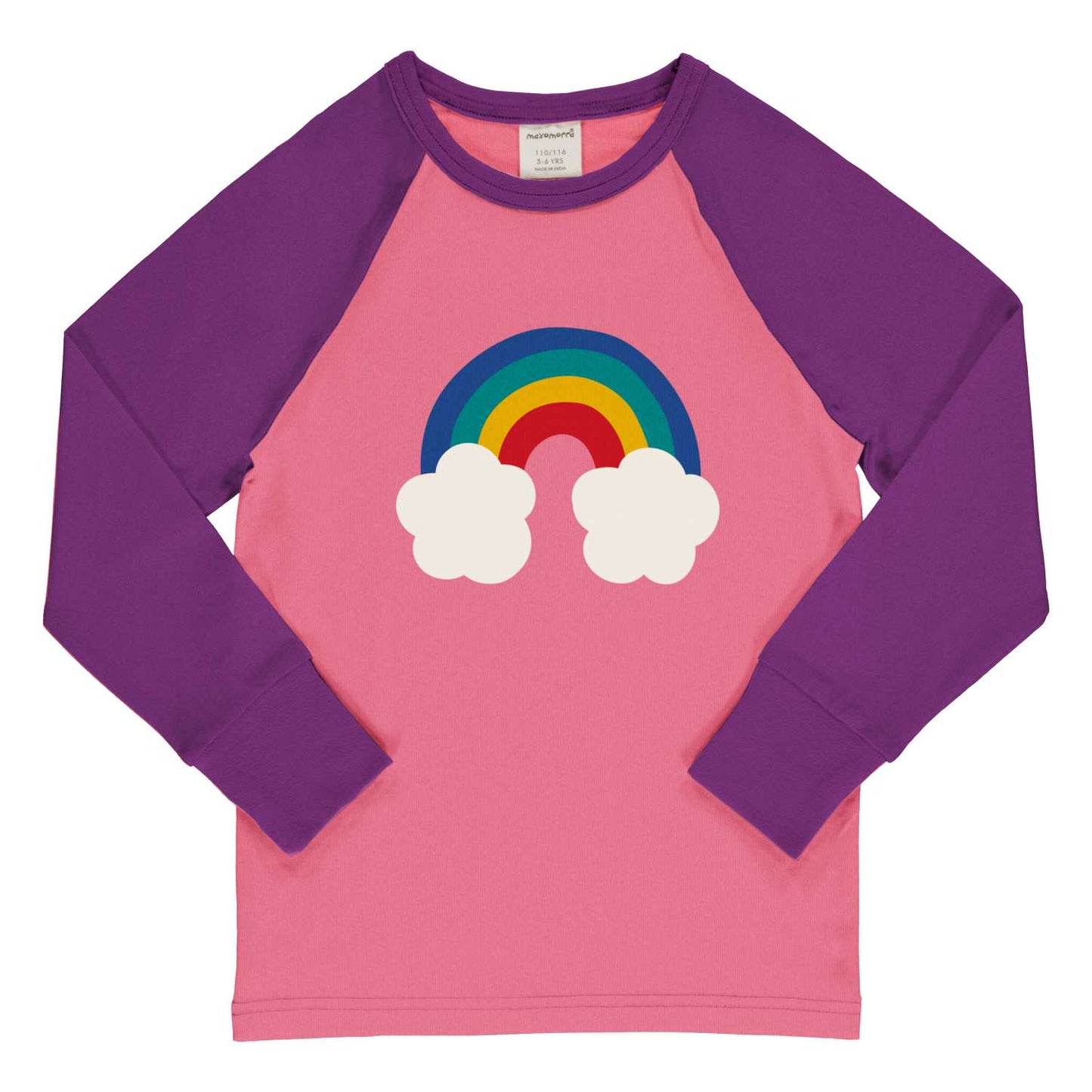 Rainbow | Long Sleeve Raglan Top | Pick & Mix | GOTS Organic Cotton