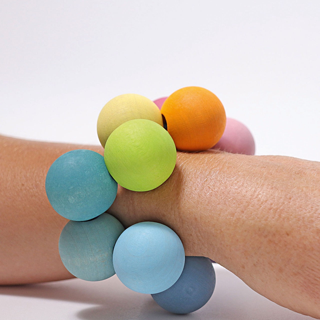 Pastel Beads Grasper | Baby’s First Wooden Toy