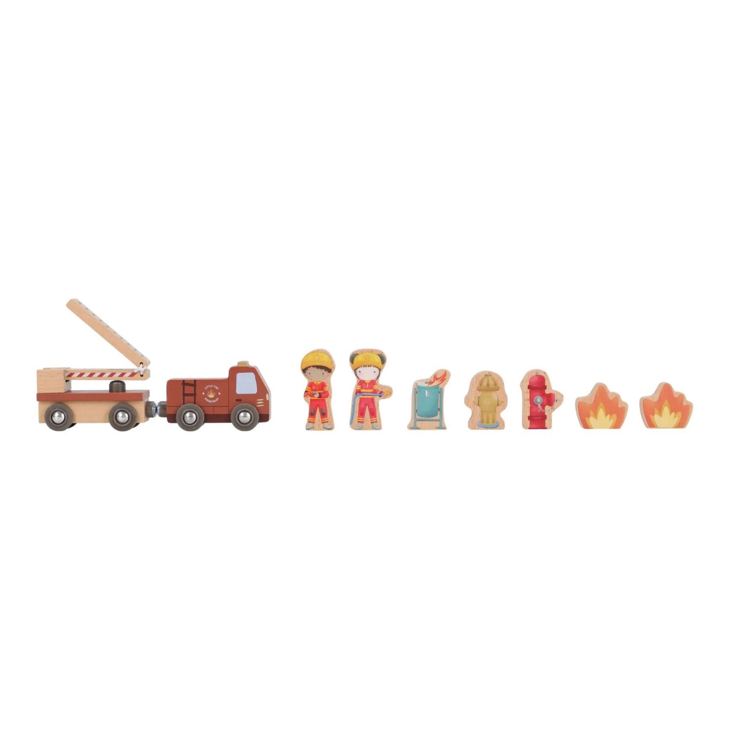 Fire Station Play Set | Wooden Toy Set for Imaginative Play