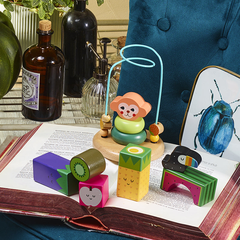 Little Monkey Early Learning Game | Designed by Michelle Carlslund | Wooden Toddler Activity Toy