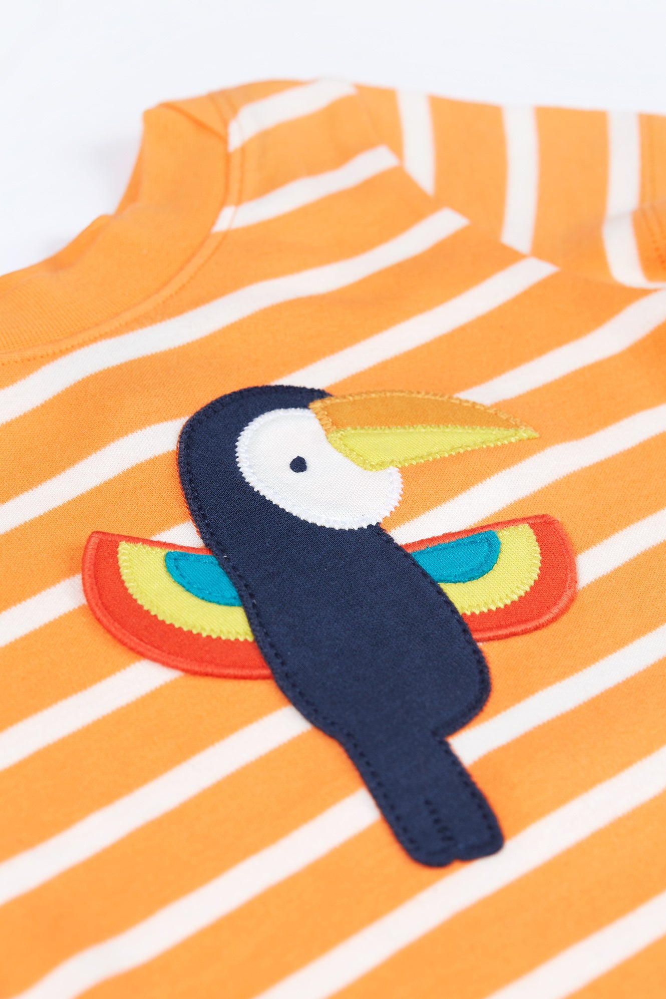 Tangerine Breton - Toucan | Easy On T-Shirt | Short Sleeve Top | GOTS Organic Cotton