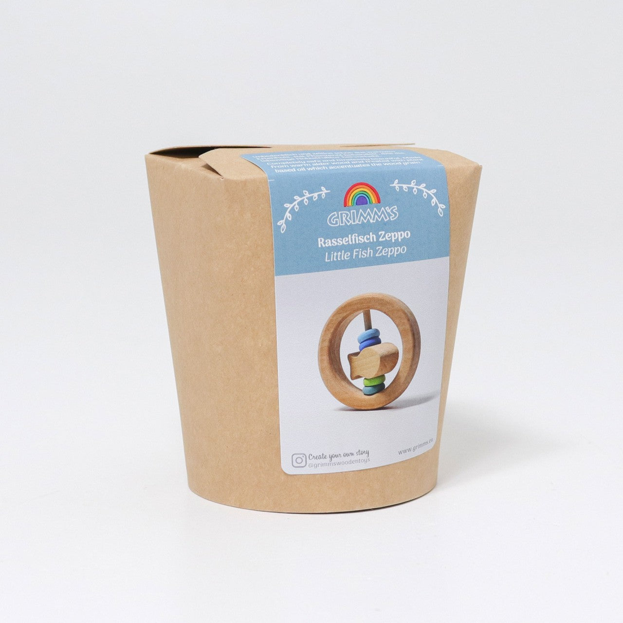 Zeppo The Little Fish | Rattle & Clutching Toy | Baby’s First Wooden Toy