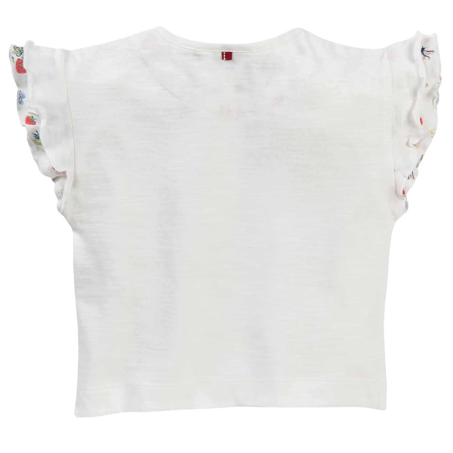 People WEAR ORGANIC Enchanted Greenhouse Ruffled Shirt | Short Sleeve Baby Top | GOTS Organic Cotton | Back | BeoVERDE Ireland