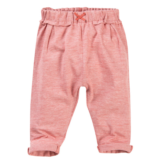 People WEAR ORGANIC Raspberry Comfy Trousers | Baby Pants | GOTS Organic Cotton | Front | BeoVERDE Ireland