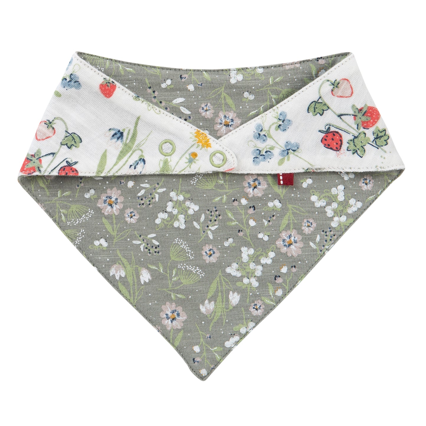 People WEAR ORGANIC Country Meadow x Orchard | Reversible Bandana Bib | GOTS Organic Cotton | Orchard | Back | BeoVERDE Ireland