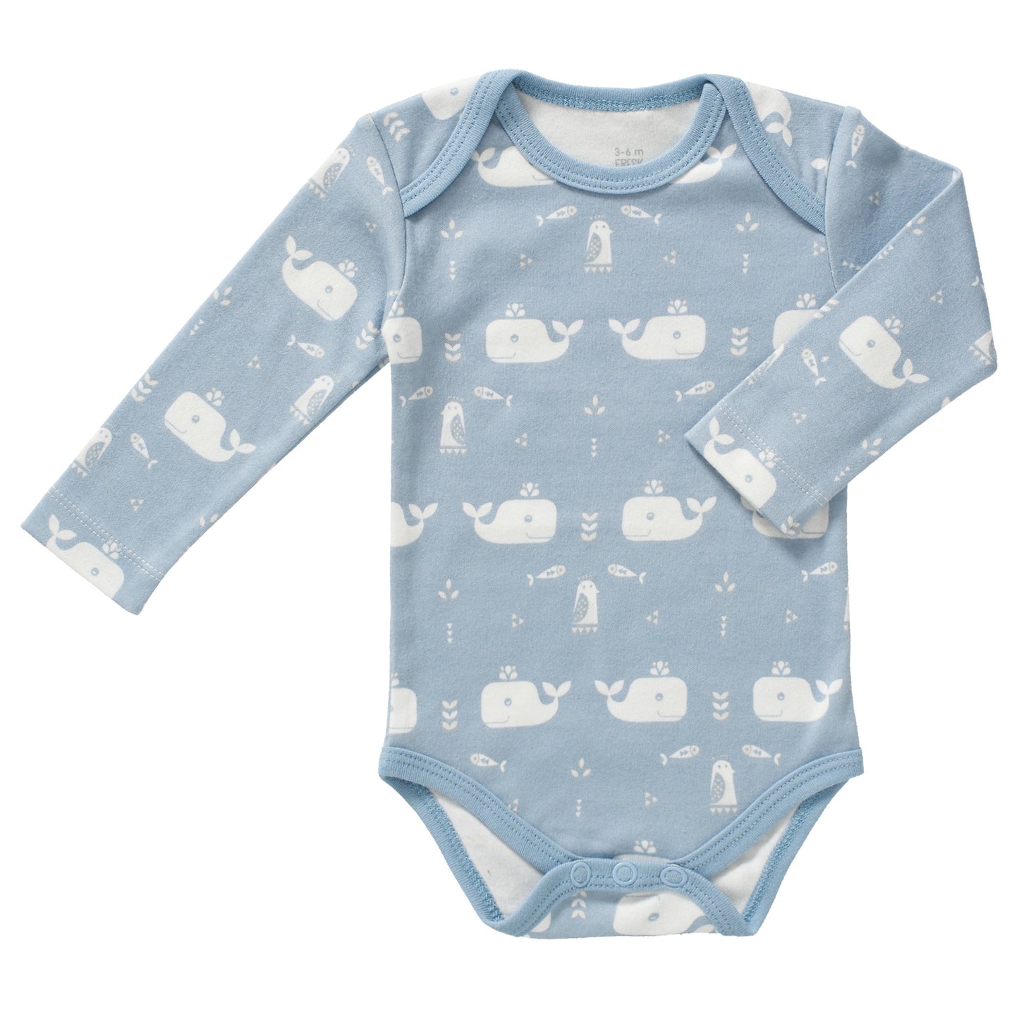 Buy Fresk Whale Blue Fog Long Sleeve Baby Body at BeoVERDE Ireland